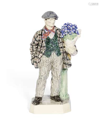 Charles Vyse (British, 1882-1971) 'The Cinneraria Boy': A Chelsea Pottery Model, introduced 1923