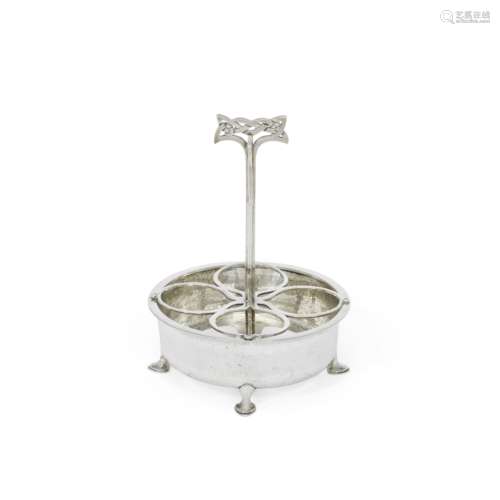 LIBERTY & CO: A silver condiment stand London 1900