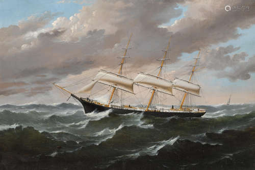 William Howard Yorke (British/American, 1847-1921) Zephyr in a gale 20 1/4 x 30in (51.4 x 76.2cm)