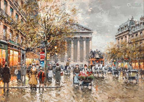 Antoine Blanchard (French, 1910-1988) Rue Royale 13 x 18in (33 x 45.7cm)