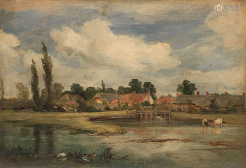William Simson (British, 1800-1847) English Village - Suffolk
