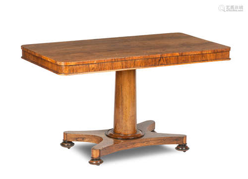 An early 19th century and later rosewood breakfast table