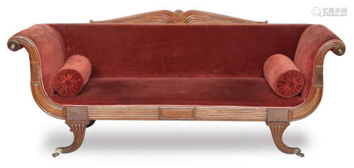 A Regency mahogany framed settee