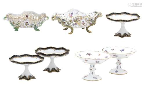 A group of Continental porcelain Late 19th/early 20th century