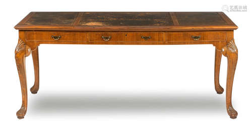 A late 19th century mahogany desk