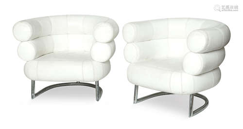 After Eileen Gray (Irish, 1879-1976) A pair 'Bibendum' chairs, 20th century