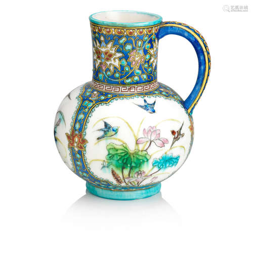 A Theodore Deck pottery jug Circa 1880