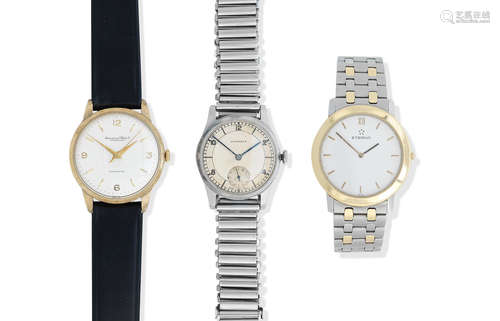 IWC, Longines and Eterna. A group of three wristwatches