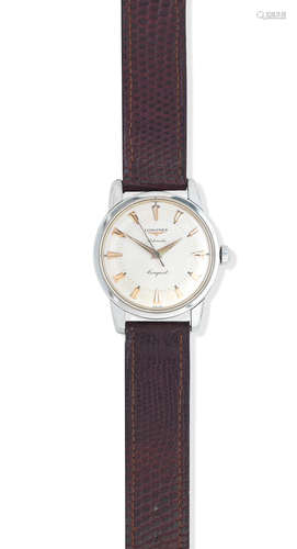 Longines. A stainless steel automatic wristwatch Conquest,