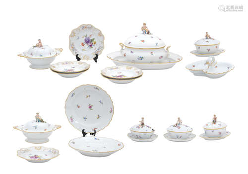 A collection of mixed Meissen porcelain Late 19th/20th century