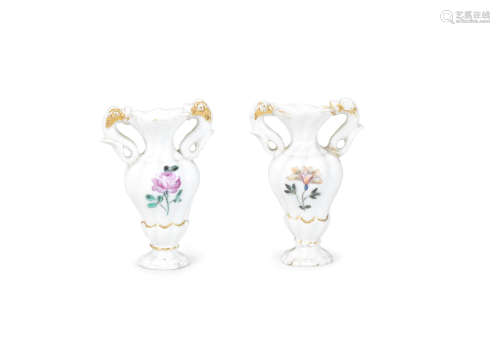 Two Capodimonte miniature vases Circa 1750
