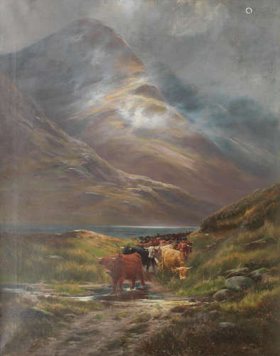 Henry Hadfield Cubley (British, active 1882-1904) In Glencoe 127 x 102cm (50 x 40 3/16in)
