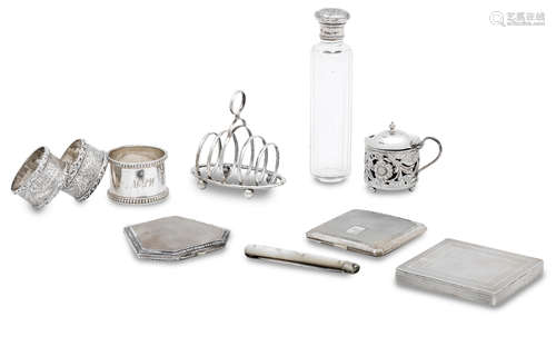 A collection of small silver items various makers and dates