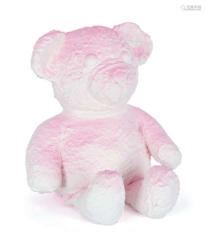 2019年 Daniel Arsham 丹尼尔·阿尔轩 Cracked Bear 爆裂熊（粉色） 纤物 颜料 石膏