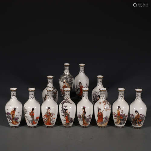 A Chinese Famille Rose Painted Porcelain Vase