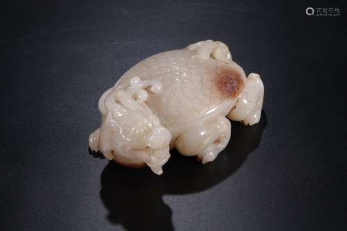 A Chinese Gaogu Jade Turtle Ornament