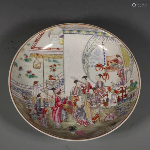 A Chinese Famille Rose Figure painted Porcelain Plate
