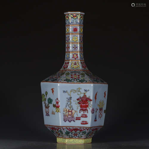 A Chinese Azure Glazed Porcelain Vase