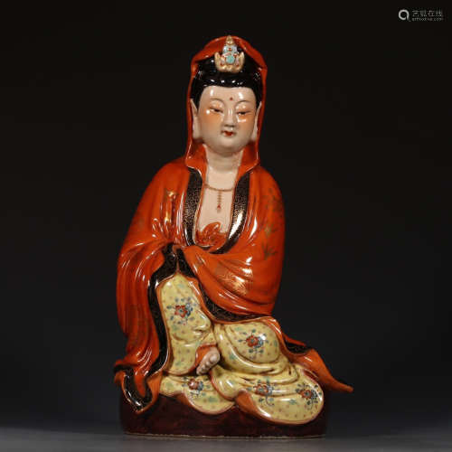 A Chinese Porcelain Guanyin Statue
