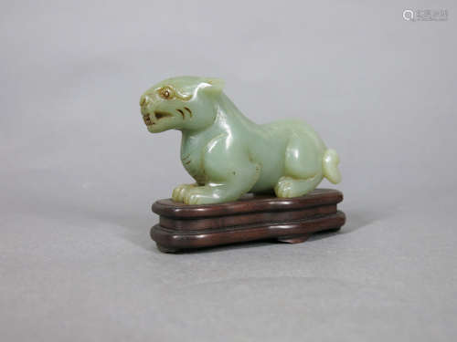 A Chinese Jade Tiger Ornament