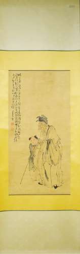 A Chinese Figure Painting, Huang Shen Mark