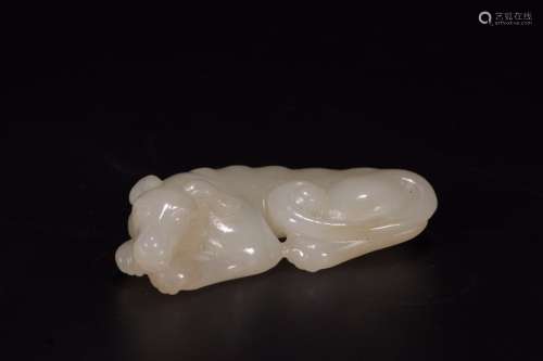 A Chinese Carved Hetian Jade Ornament