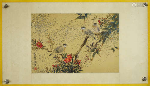 A Chinese Flower&bird Painting, Yan Bolong Mark