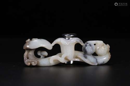 A Chinese Carved Hetian Jade Brush Washer