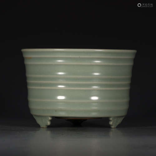 A Chinese Longquan Porcelain Three-legged Incense Burner