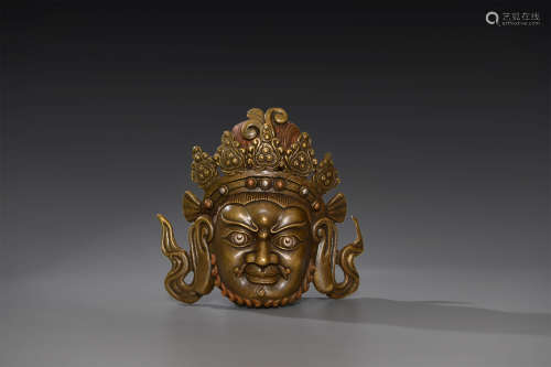 A Chinese Alloy Copper Buddha's Head Ornament