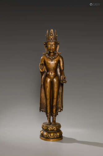 A Chinese Alloy Copper Sakyamuni Statue