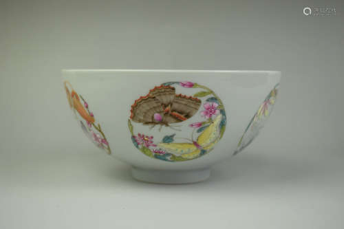 A Chinese Butterfly Painted Porcelain Bowl