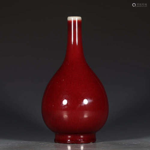 A Chinese Red Glazed Porcelain Vase