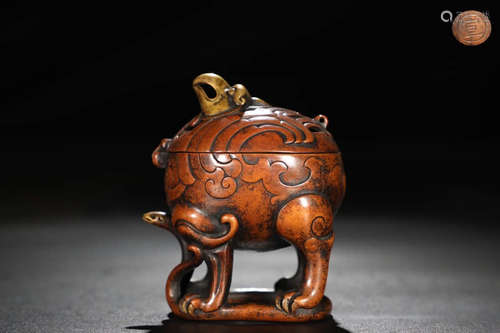 A Chinese Copper Aromatherapy Censer