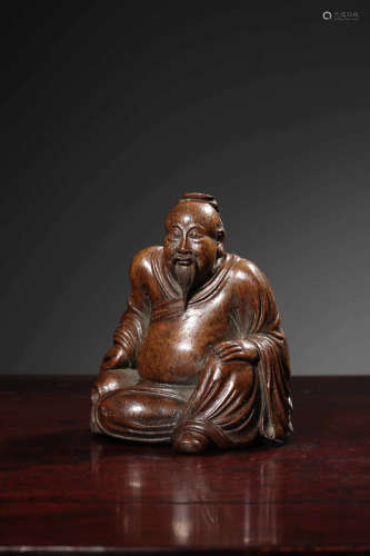 A Chinese Carved Bamboo Figure Ornament