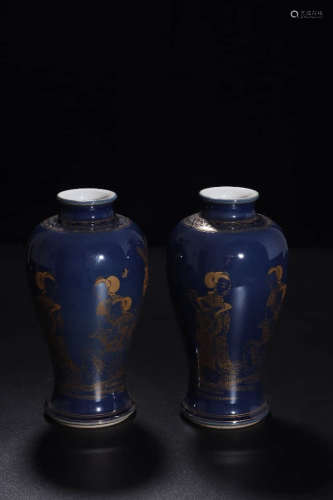 A Chinese Altar Glazed Figure Painted Porcelain Vase