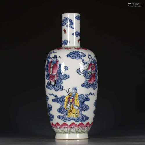 A Chinese Blue and White Doucai Porcelain Vase