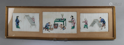 A Framed Painting in Silk