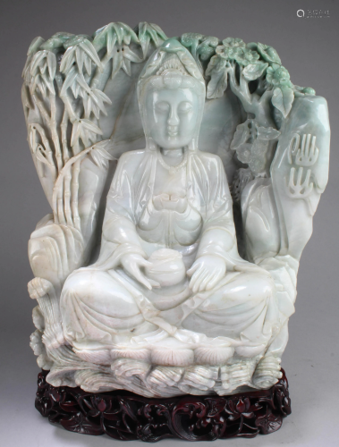 A Carved Jadeite Jade Figurine