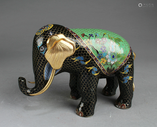 A Cloisonne Elephant Figurine