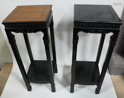 A Pair of Lacquer Flower Stands