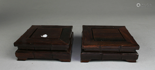 A Group of Three Chinese Hardwood Stands