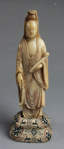 Chinese Soapstone Guanyin Statue