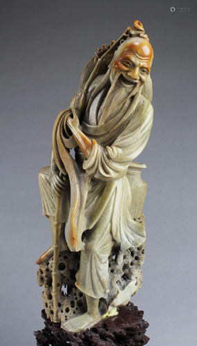 Chinese Soapstone Guanyin Statue