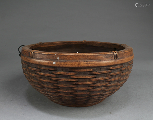 A Zisha 'basket weaven' pattern Pot