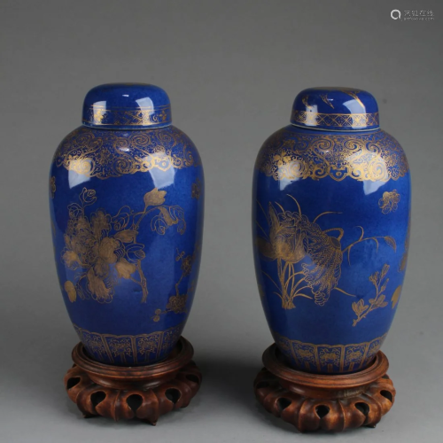 A Pair of Antique Chinese Porcelain Vases