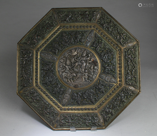 A Polygon-Shaped Bronze Tray