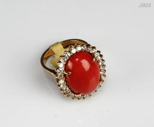 A Red Coral Ring