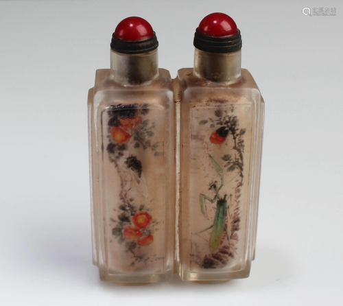 A Twin Peking Glass Snuff Bottle