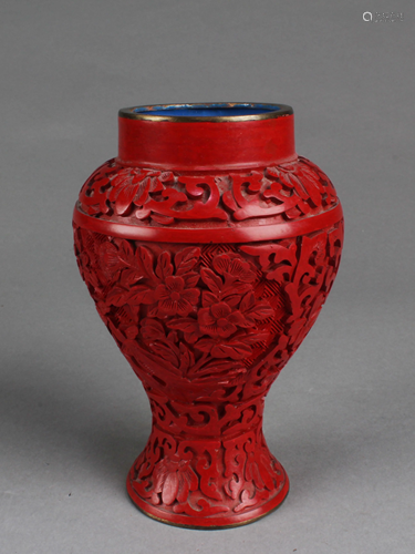 Chinese Cinnabar Vase